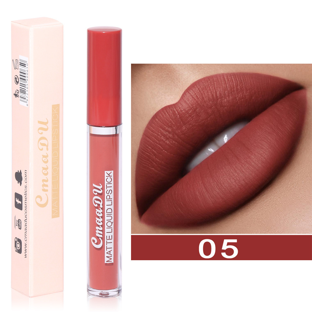 Матовая жидкая помада для губ CmaaDU MATTE LIQUID LIPSTICK оттенок 05