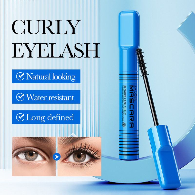 Водостойкая подкручивающая тушь для ресниц SADOER Mascara Slender Lash Curly, 8 гр